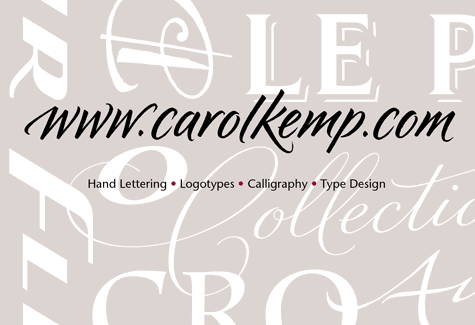 Enter CarolKemp.com - Hand Lettering, Logotypes, Calligraphy, Type Design